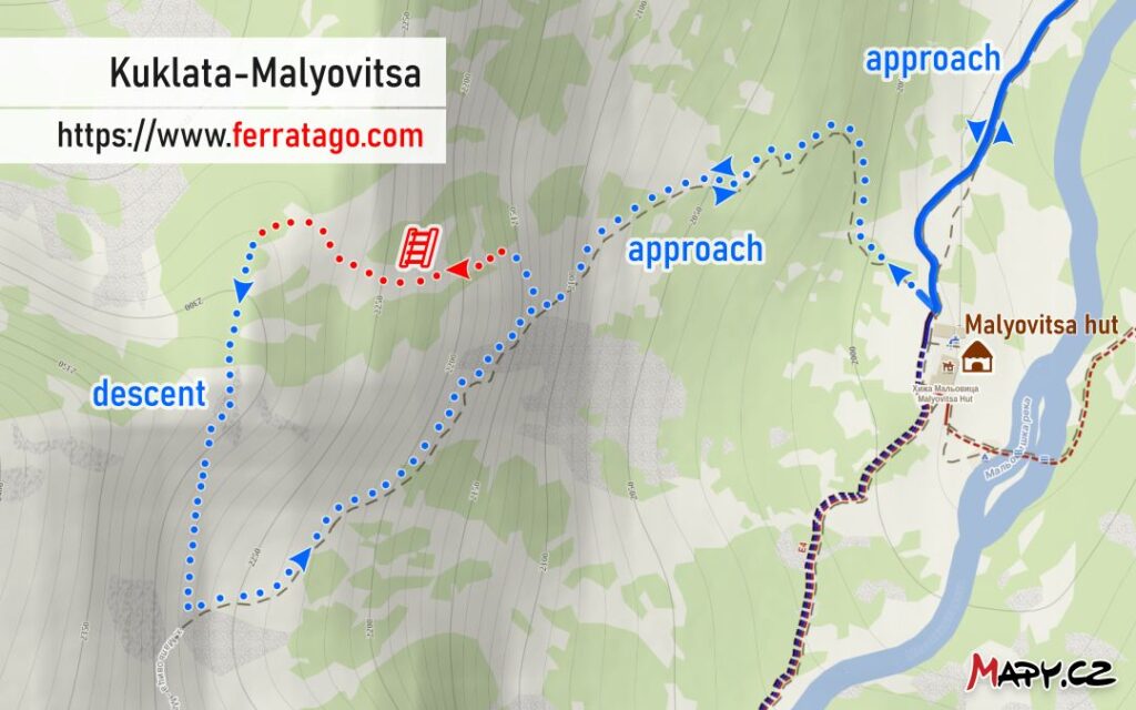Kuklata - Malyovitsa map